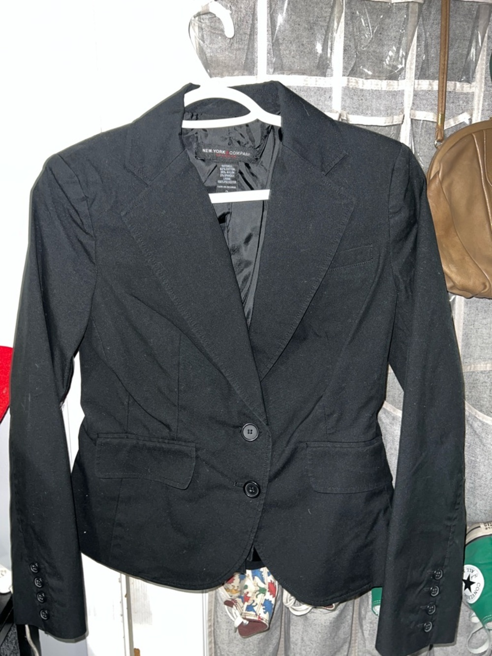 New York & Company Black Women's Two-Button Tailored Blazer